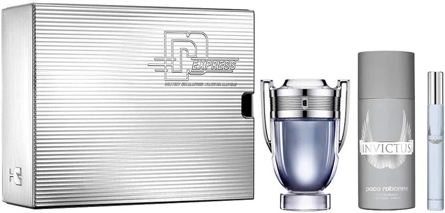 PACO RABANNE INVICTUS (M) SET (EDT 100ML+DEO 150ML+EDT 10ML)