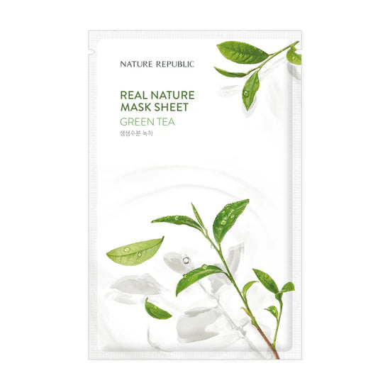 NATURE REPUBLIC REAL NATURE SHEET MASK GREEN TEA 23ML
