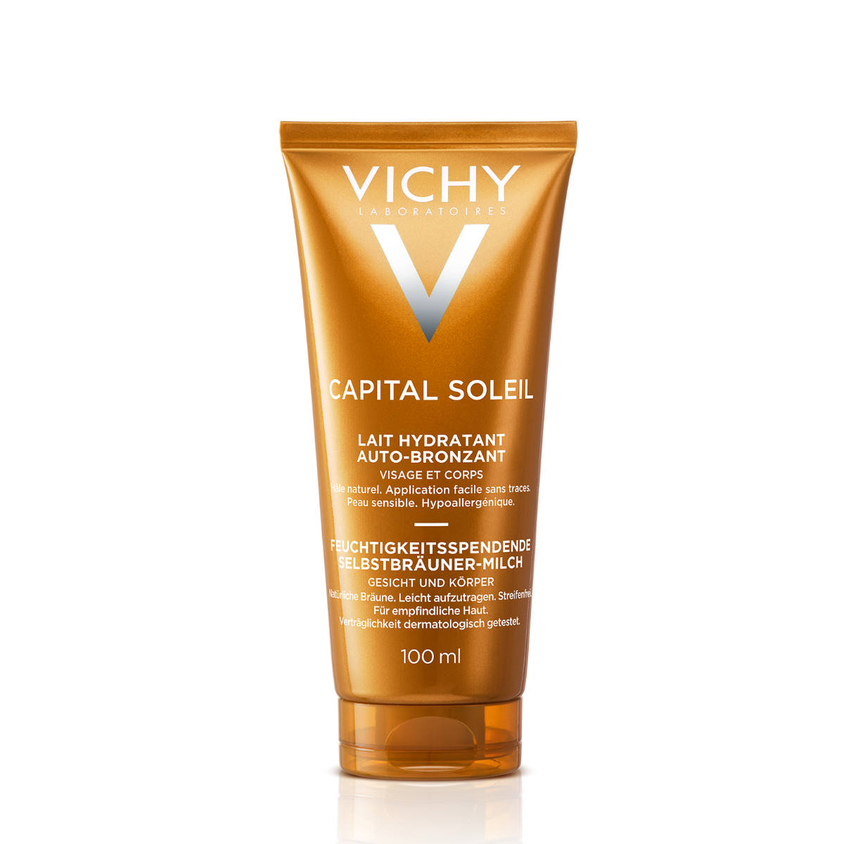 VICHY CAPITAL SOLEIL Hidratantno mleko za samopotamnjivanje, lice i telo, 100 ml