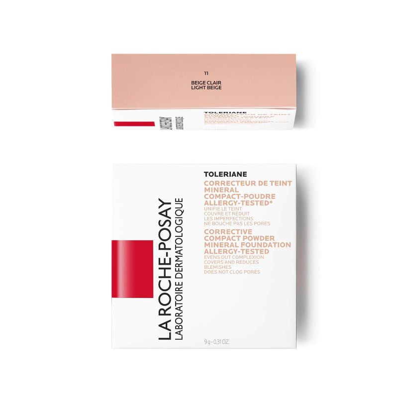 La Roche Posay TOLERIANE Kompaktni korektivni puder s mineralnim pigmentima za normalnu do mešovitu psetljivu kožu, 9.5 g, 01 Svijetlo bež