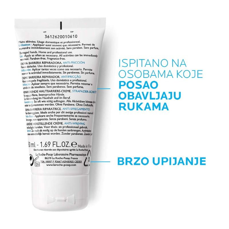 La Roche Posay CICAPLAST Krema za obnovu zaštitnog sloja kože ruku, 50 ml
