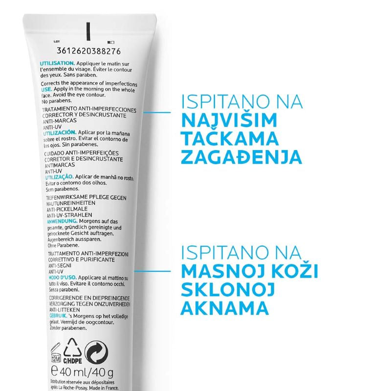 La Roche Posay EFFACLAR DUO (+) SPF30 Korektivna nega protiv nepravilnosti i fleka na koži, 40 ml