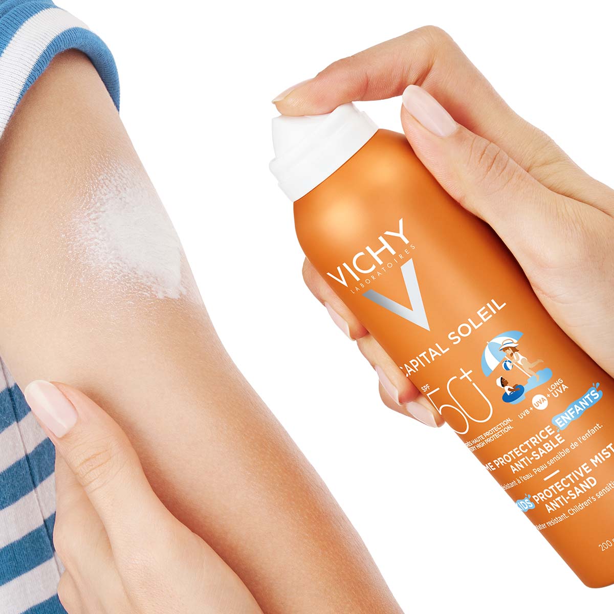 VICHY CAPITAL SOLEIL DEČJI SPREJ PROTIV PRILEPLJIVANJA PESKA NA KOŽU SPF 50+, 200 ml
