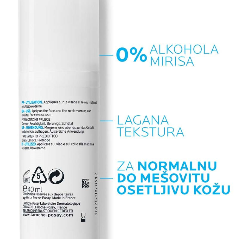 La Roche Posay TOLERIANE SENSITIVE FLUID Lagana hidratantna nega za ravnotežu mikrobioma osetljive kože, normalna do mešovita koža, 40 ml