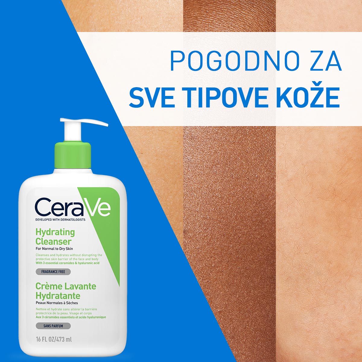 CeraVe Hidratantna emulzija za čišćenje lica za normalnu do suvu kožu, 976 ml
