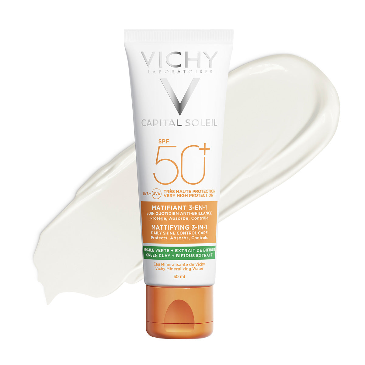 VICHY CAPITAL SOLEIL Matirajuća nega 3-u-1 SPF 50+ VRLO VISOKA ZAŠTITA,50 ml