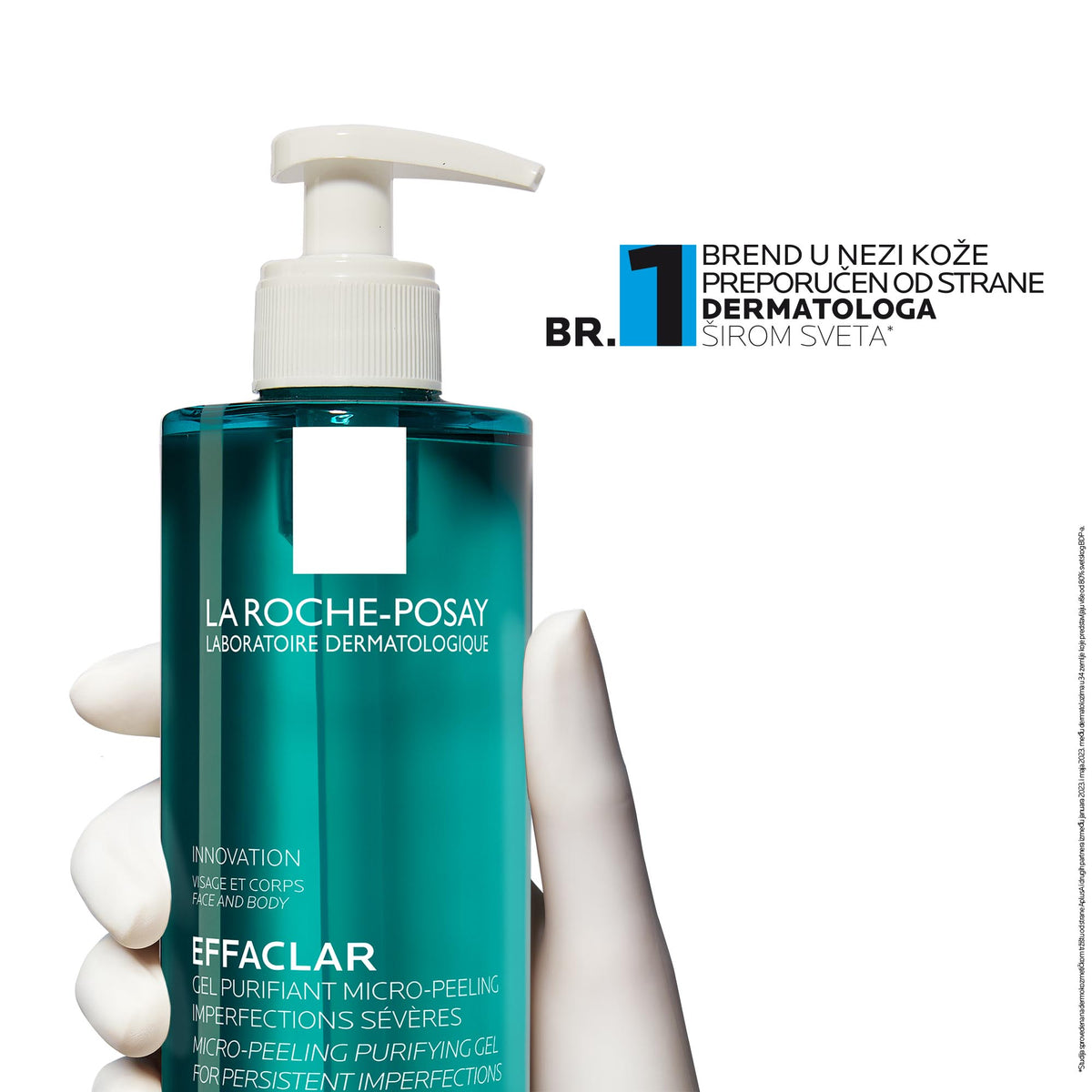 La Roche Posay EFFACLAR Pročišćavajući mikro-piling gel za čišćenje lica i tela, za masnu kožu, 400 ml