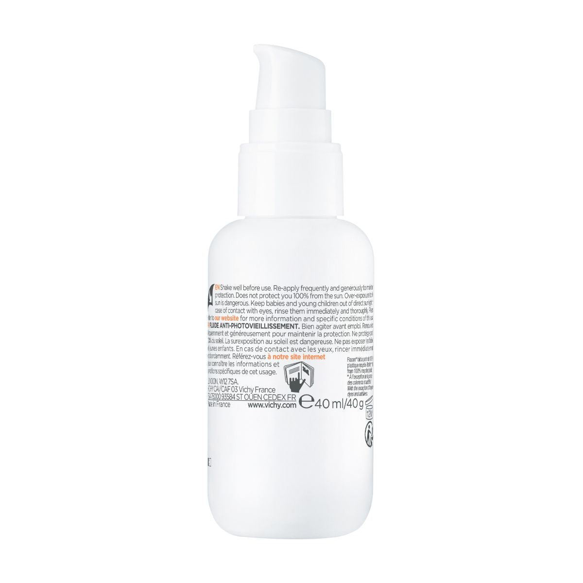 VICHY CAPITAL SOLEIL UV-AGE DAILY Vodeni fluid za zaštitu od sunca protiv znakova starenja kože - bore, tamne fleke SPF 50+, 40 ml