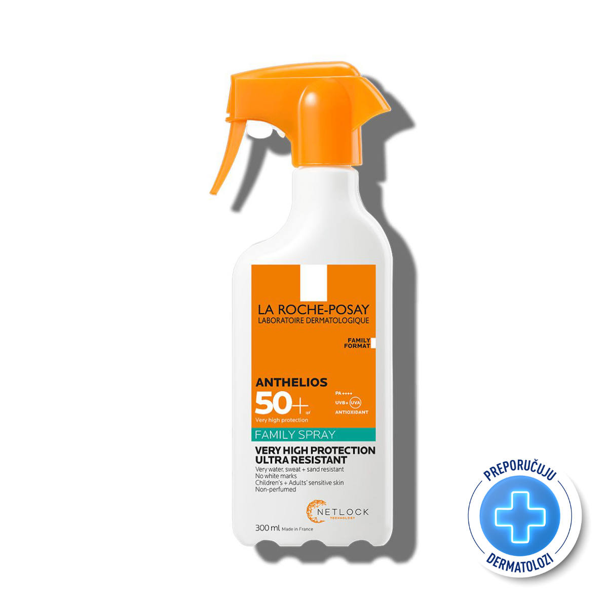 La Roche Posay ANTHELIOS Sprej za zaštitu od sunca za decu i odrasle SPF 50+, 300 ml