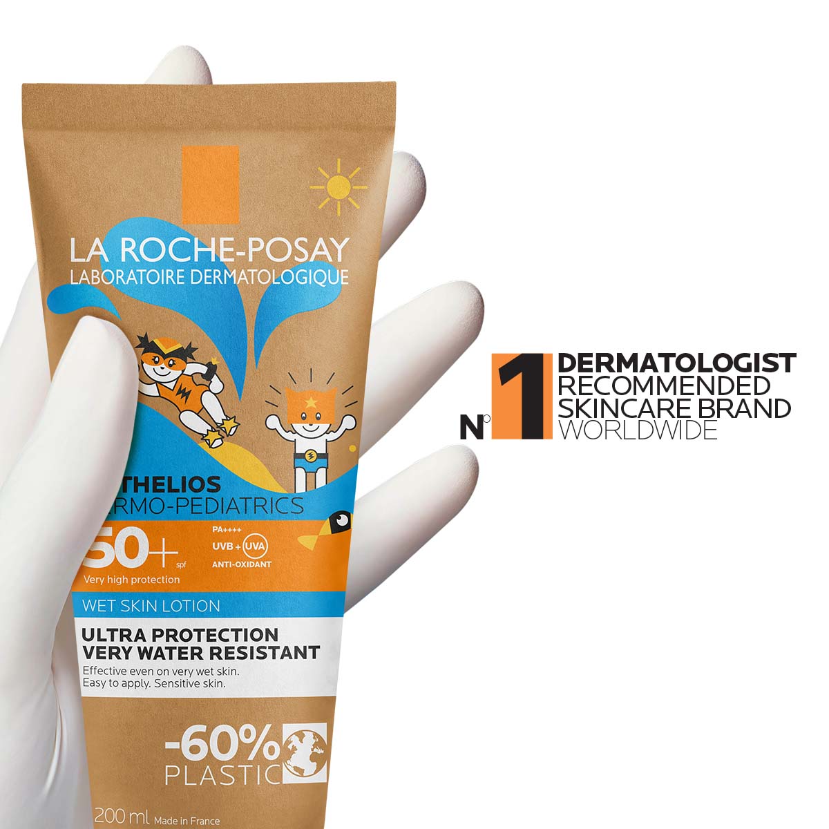 La Roche Posay ANTHELIOS DP Wet Skin Losion za zaštitu od sunca za mokru ili suvu kožu za decu SPF 50+, 200 ml