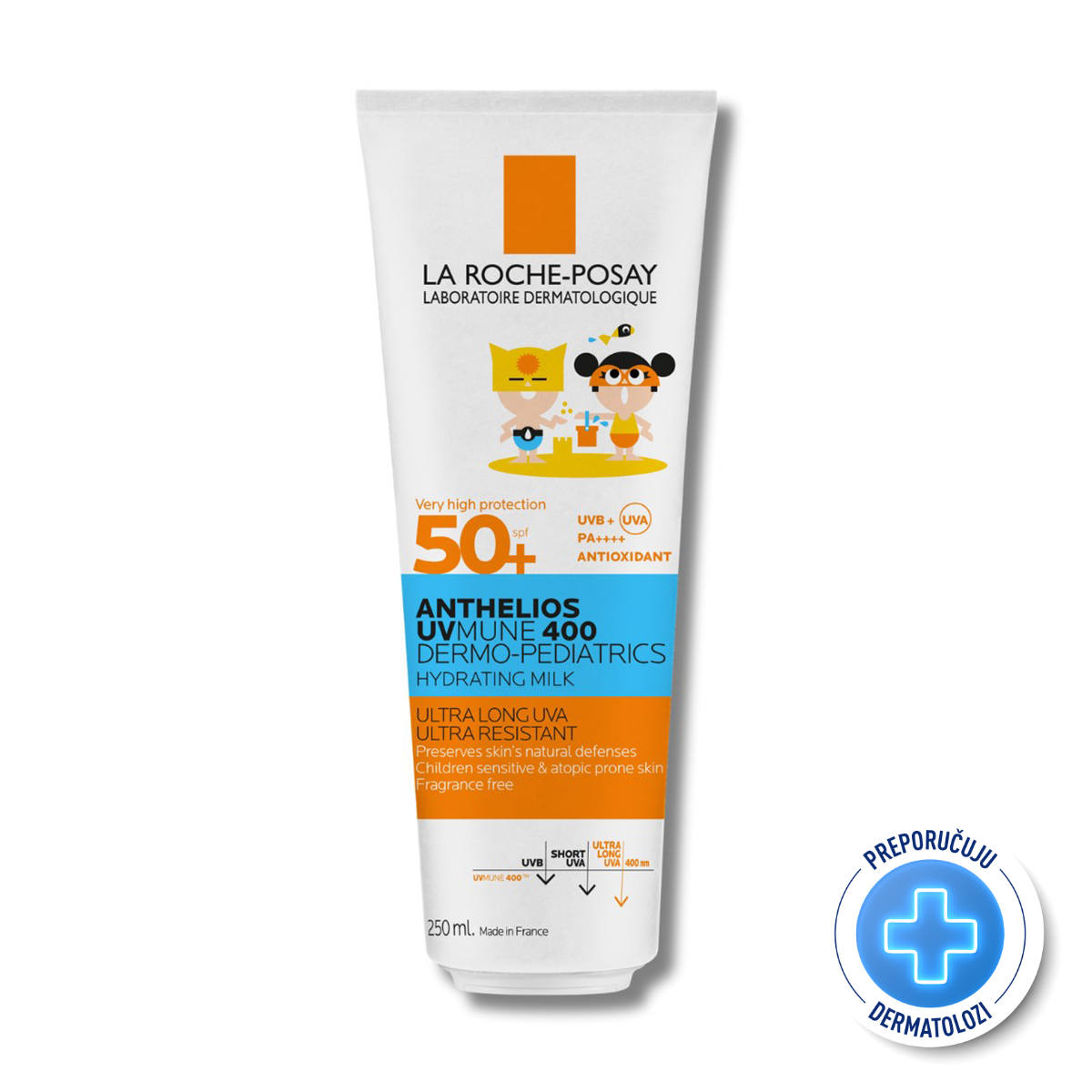 La Roche Posay ANTHELIOS UVMUNE 400 DERMO - PEDIATRICS Hidratantno mleko za zaštitu od sunca za decu SPF 50+, 250 ml