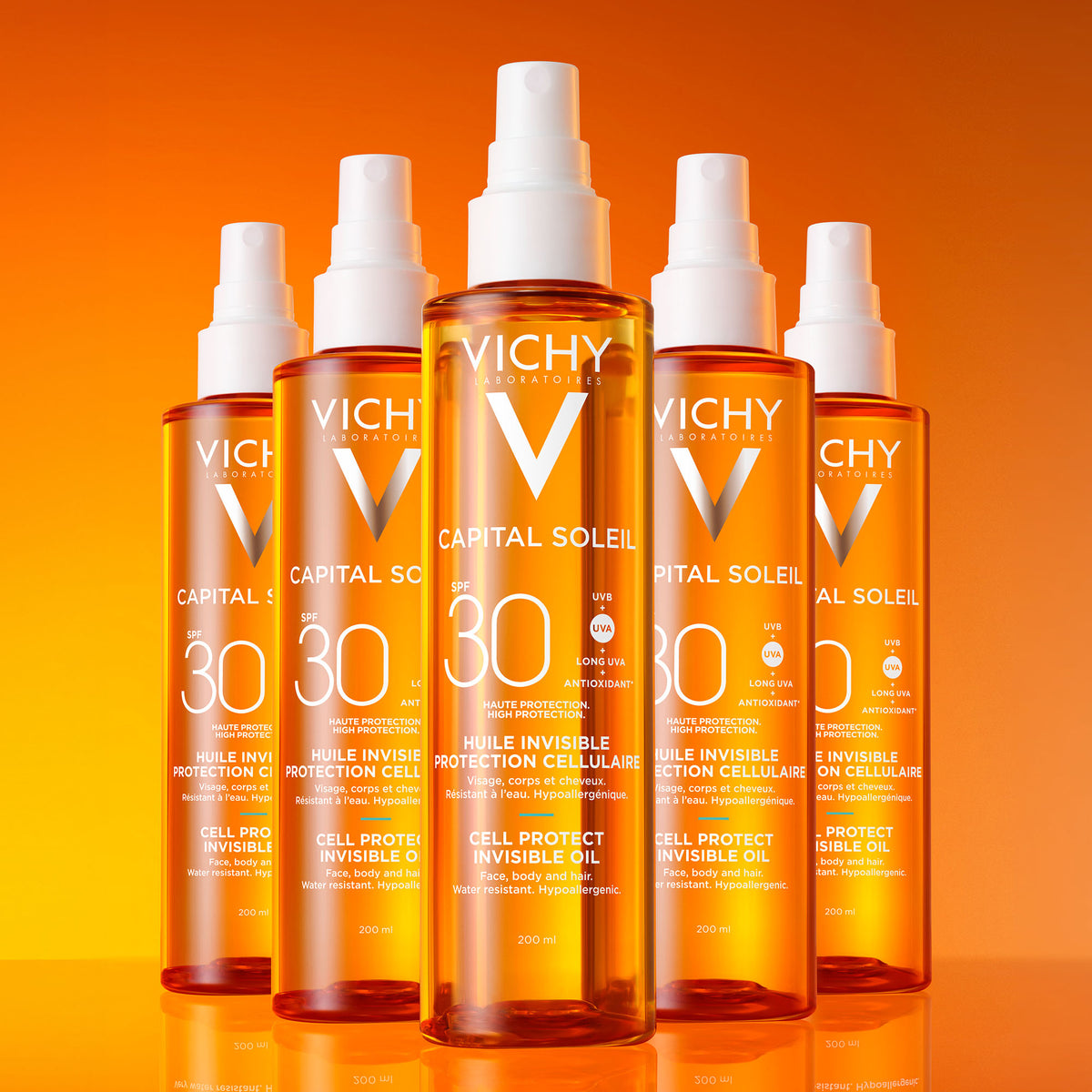 VICHY CAPITAL SOLEIL CELL PROTECT ZAŠTITNO ULJE ZA LICE, TELO I VRHOVE KOSE SPF 3O, 200 ml