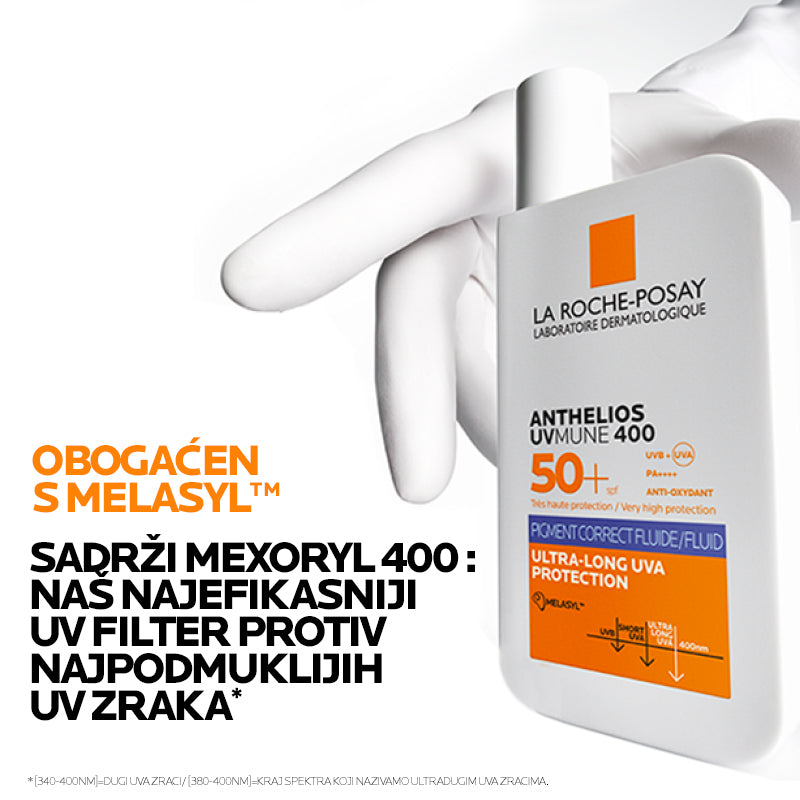 La Roche Posay ANTHELIOS FLUID PROTIV TAMNIH FLEKA ZA ZAŠTITU OD SUNCA SPF 50+, 50 ml