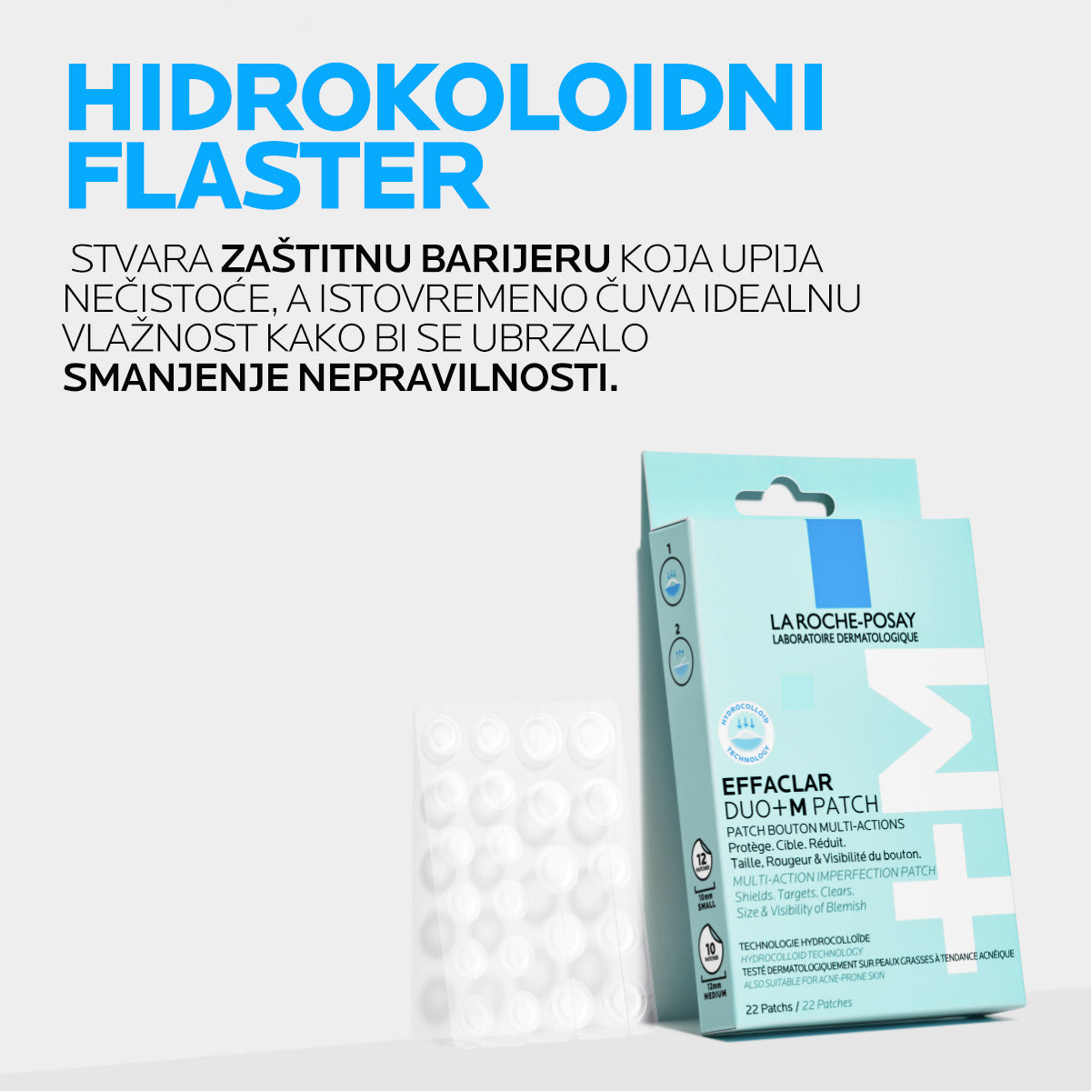 La Roche Posay EFFACLAR DUO+M VIŠENAMENSKI FLASTERI PROTIV NEPRAVILNOSTI - 22 FLASTERA