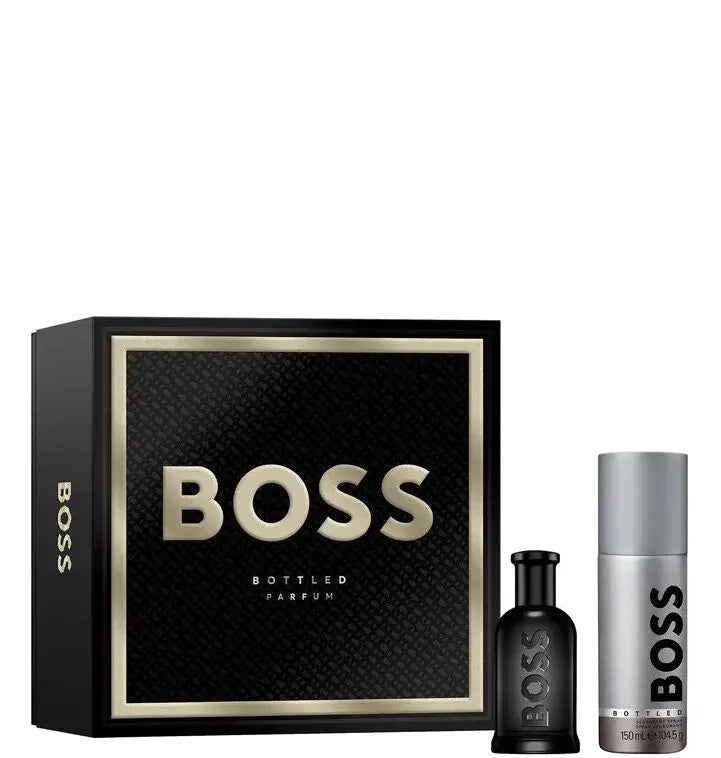 HUGO BOSS BOTTLED PARFUM SET (M) (50ML PARFUM+150ML DEO)