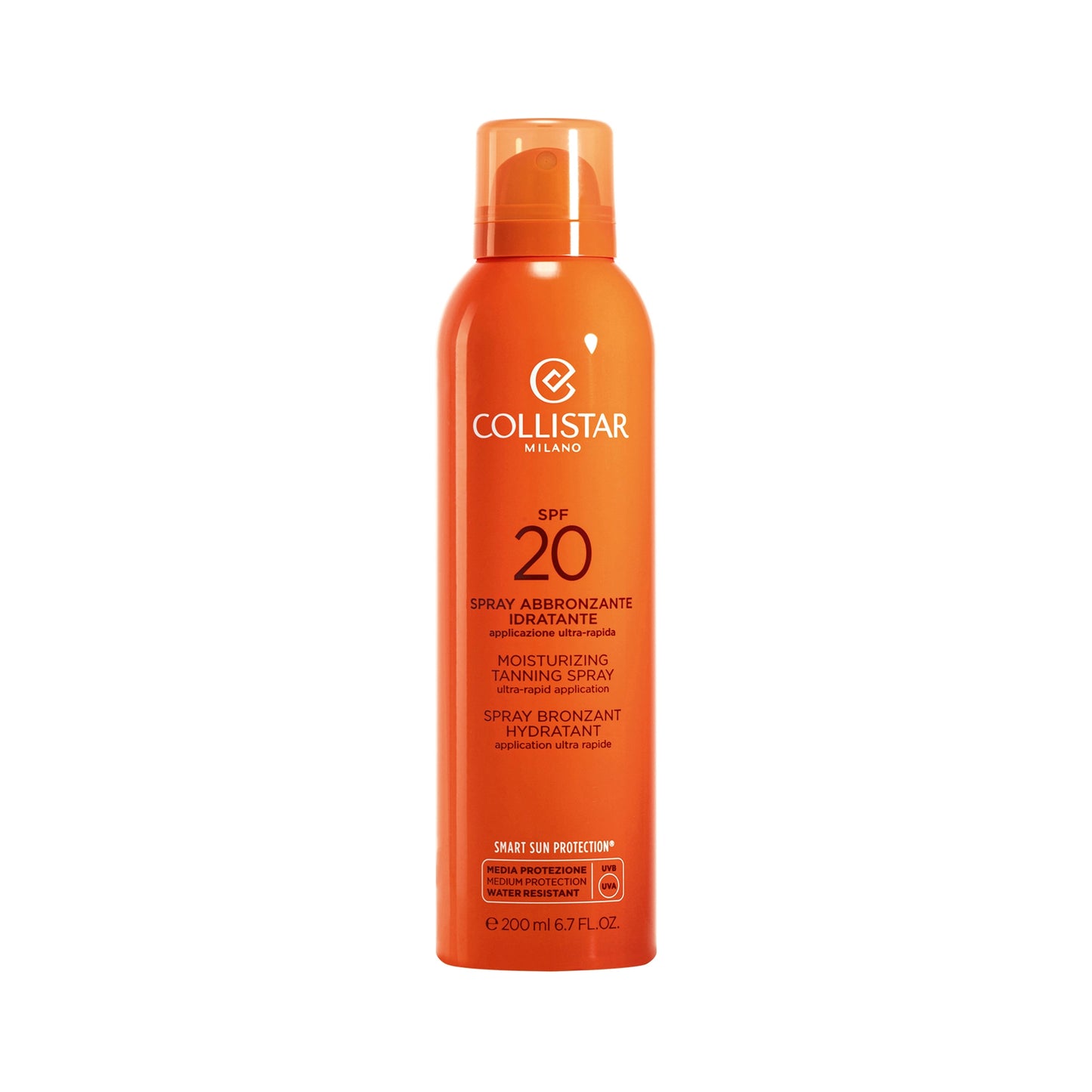 Collistar Moisturizing Tanning Spray SPF 20, water resistant