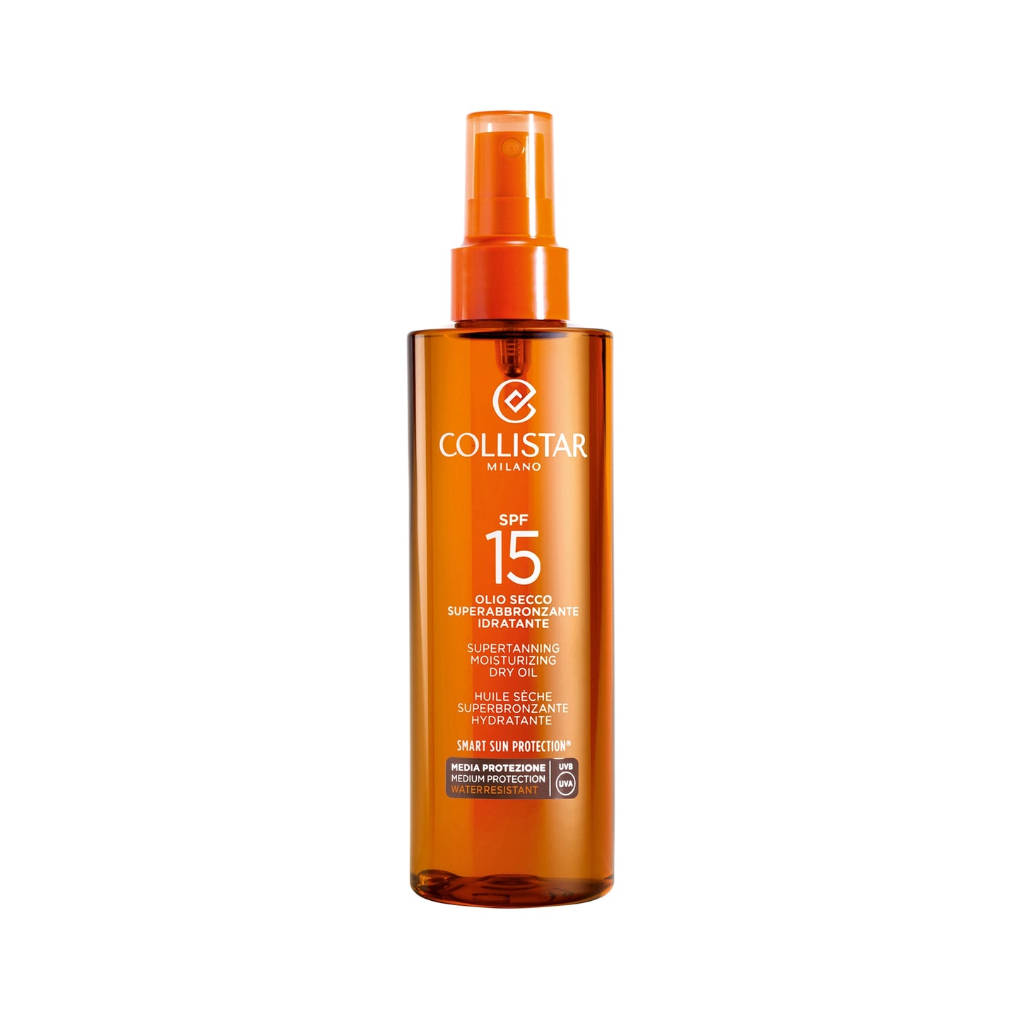 Collistar Supertanning Moisturizing Dry Oil SPF 15, water resistant