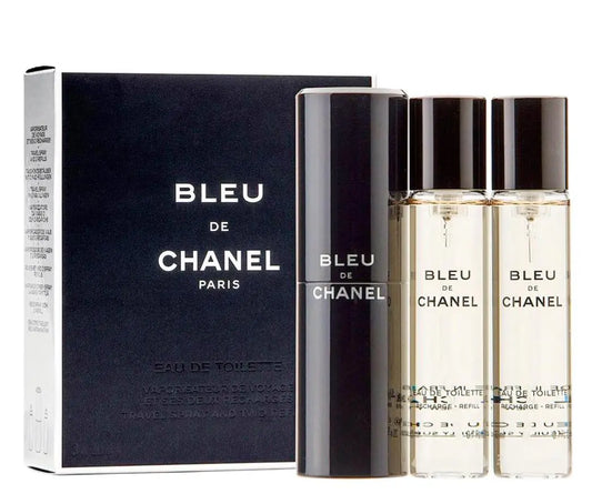CHANEL BLEU DE CHANEL (M) EDT TRAVEL SPRAY REFILLS 3 X 20ML 60 ML