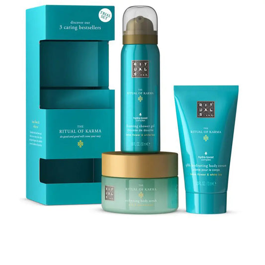 RITUALS KARMA SET 48H HYDRATING BODY CR 70ML+FOAMING SG 50ML+SOFTENING BODY SC 125GR