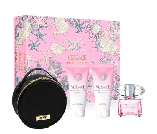 VERSACE BRIGHT CRYSTAL WMN EDT 90ML+SG 100ML+BL 100ML+BEAUTY CASE