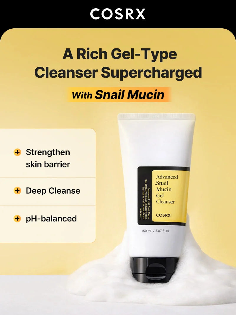 COSRX ADVANCED SNAIL MUCIN GEL  CLEANSER 150ML