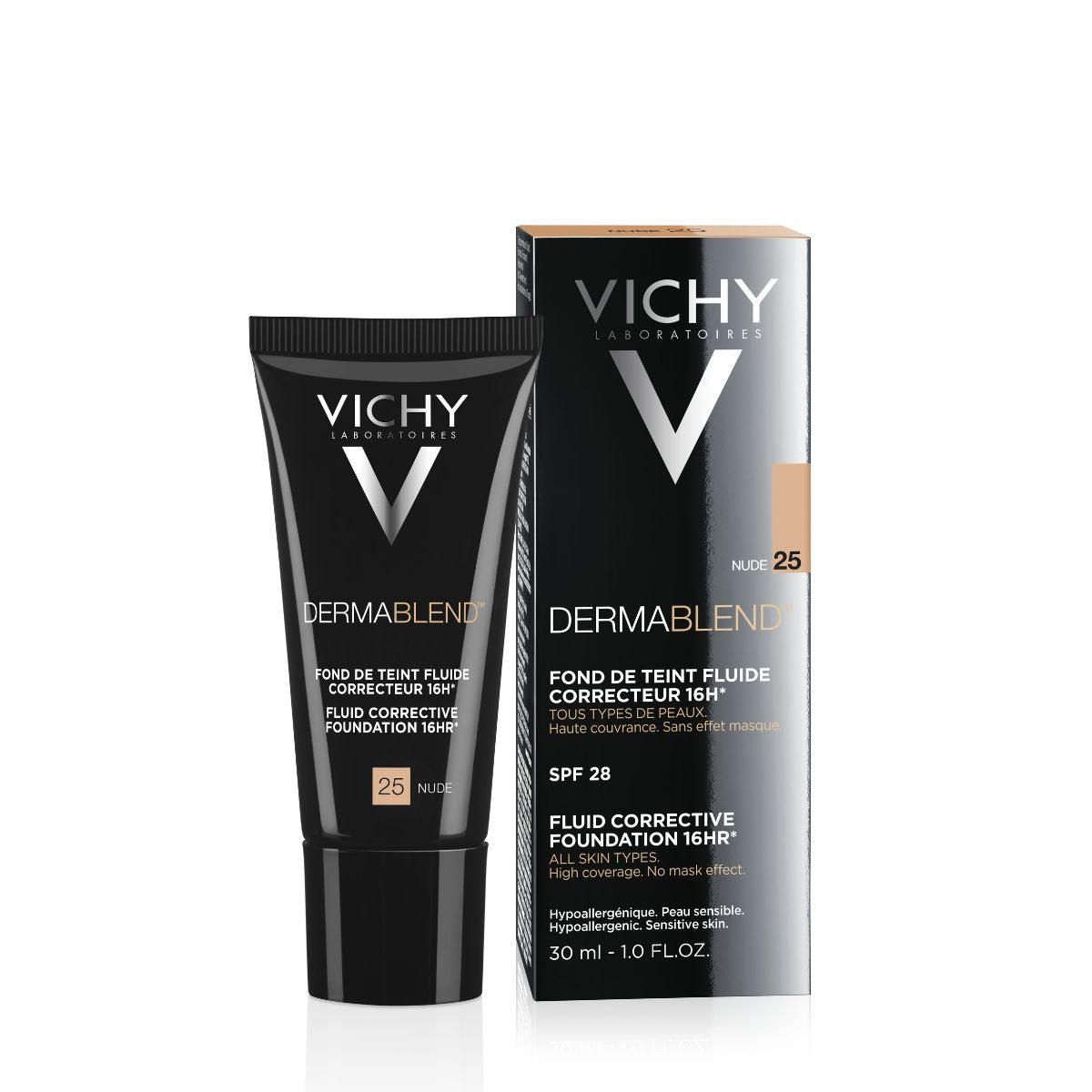 VICHY DERMABLEND Tečni puder visoke pokrivne moći SPF28, 30 ml, 25 Nude