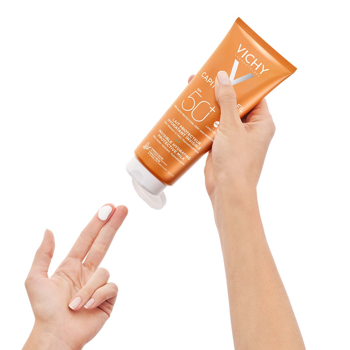 VICHY CAPITAL SOLEIL Hidratantno mleko za zaštitu od sunca za lice i telo SPF 50+, porodično pakovanje, 300 ml