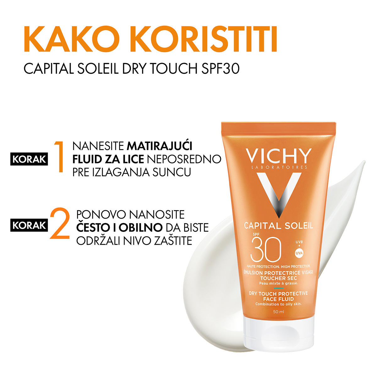VICHY CAPITAL SOLEIL Matirajući zaštitni fluid SPF30, 50 ml