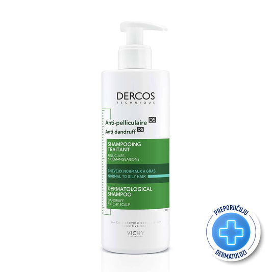 VICHY DERCOS AD Šampon protiv peruti za normalnu ili masnu kosu, 390 ml