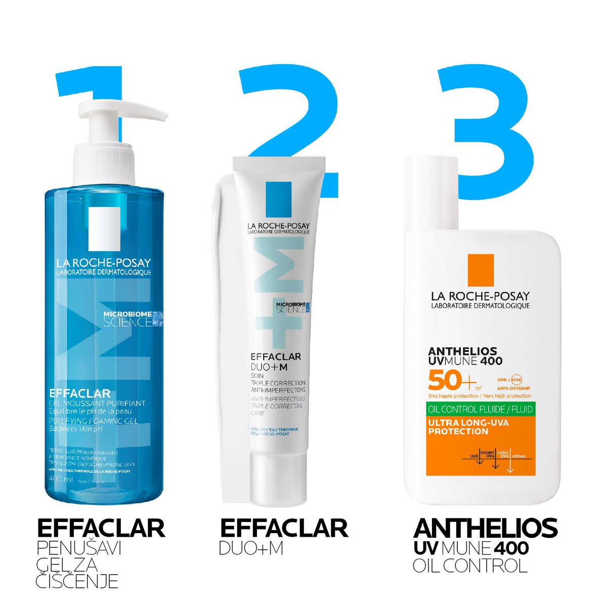 La Roche Posay : EFFACLAR Penušavi gel za čišćenje masne, osetljive kože lica sklone aknama sa novim aktivnim sastojkom filobiomom, zasnovan na nauci o mikrobiomu, 200 ml