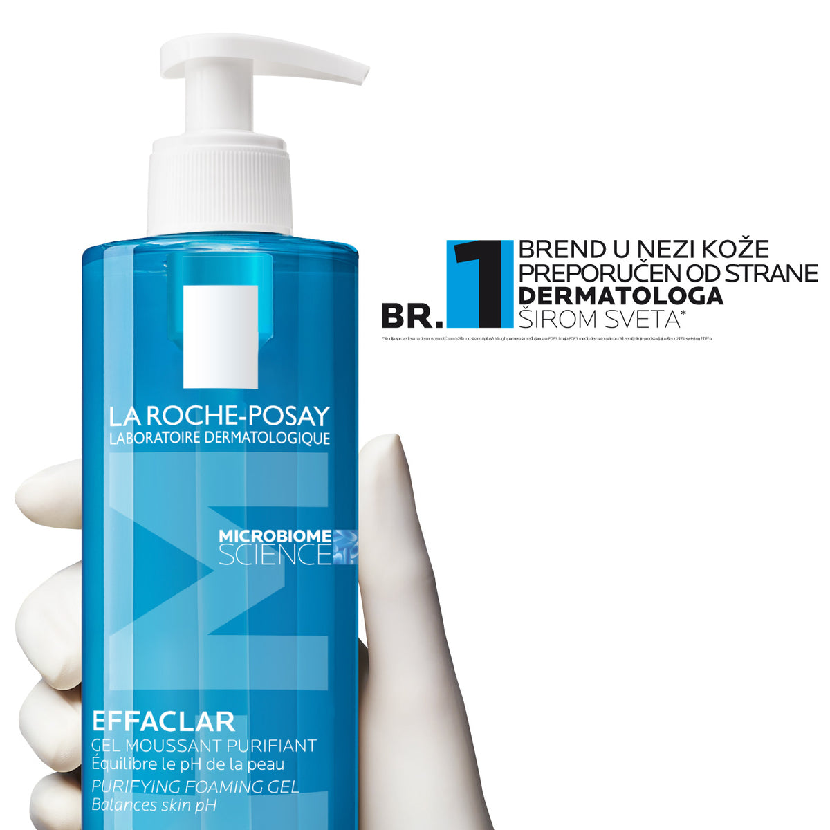 La Roche Posay : EFFACLAR Penušavi gel za čišćenje masne, osetljive kože lica sklone aknama sa novim aktivnim sastojkom filobiomom, zasnovan na nauci o mikrobiomu, 400 ml