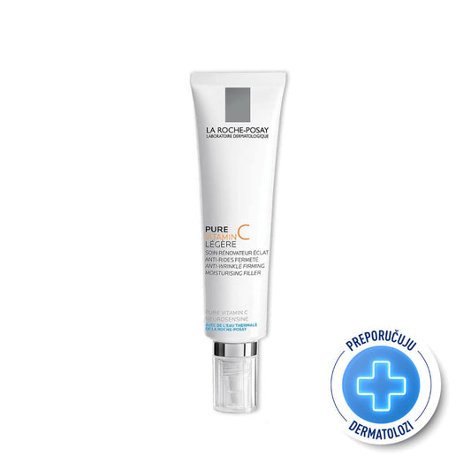 La Roche Posay REDERMIC PURE VITAMIN C LIGHT Krema protiv znakova starenja za korekciju bora i punoću kože s čistim vitaminom C i hijaluronskom kiselinom, normalna i mešovita koža, 40 ml