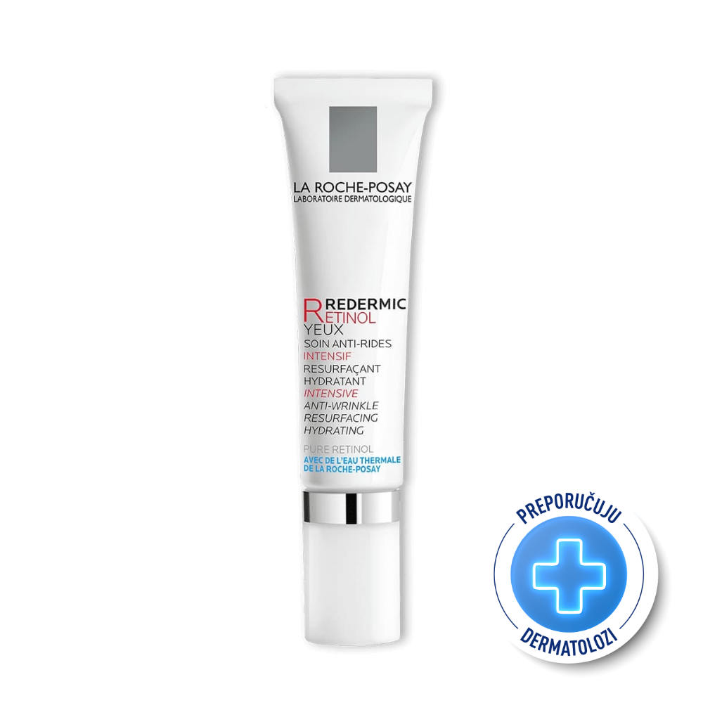 La Roche Posay REDERMIC RETINOL Intenzivni koncentrat protiv starenja za osetljivu kožu oko očiju, 15 ml