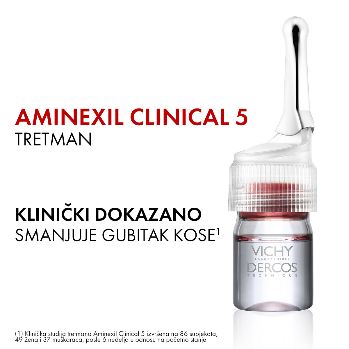 VICHY DERCOS AMINEXIL CLINICAL 5 Ampule protiv opadanja kose za žene 21 ampula