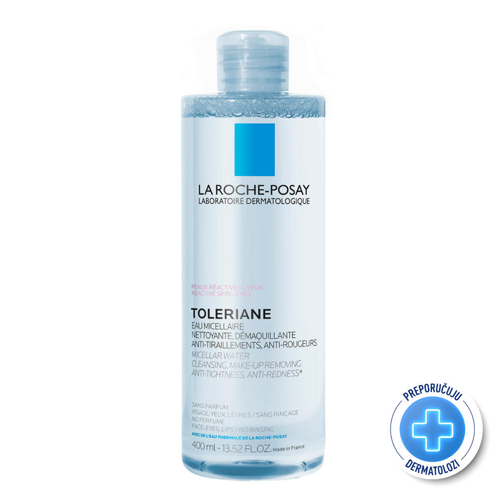 La Roche Posay TOLERIANE Micelarna voda za čišćenje kože i uklanjanje šminke za reaktivnu kožu, 400 ml