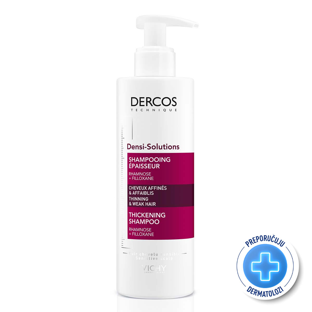 VICHY DERCOS DENSI-SOLUTIONS Šampon za tanku i slabu kosu, 250 ml