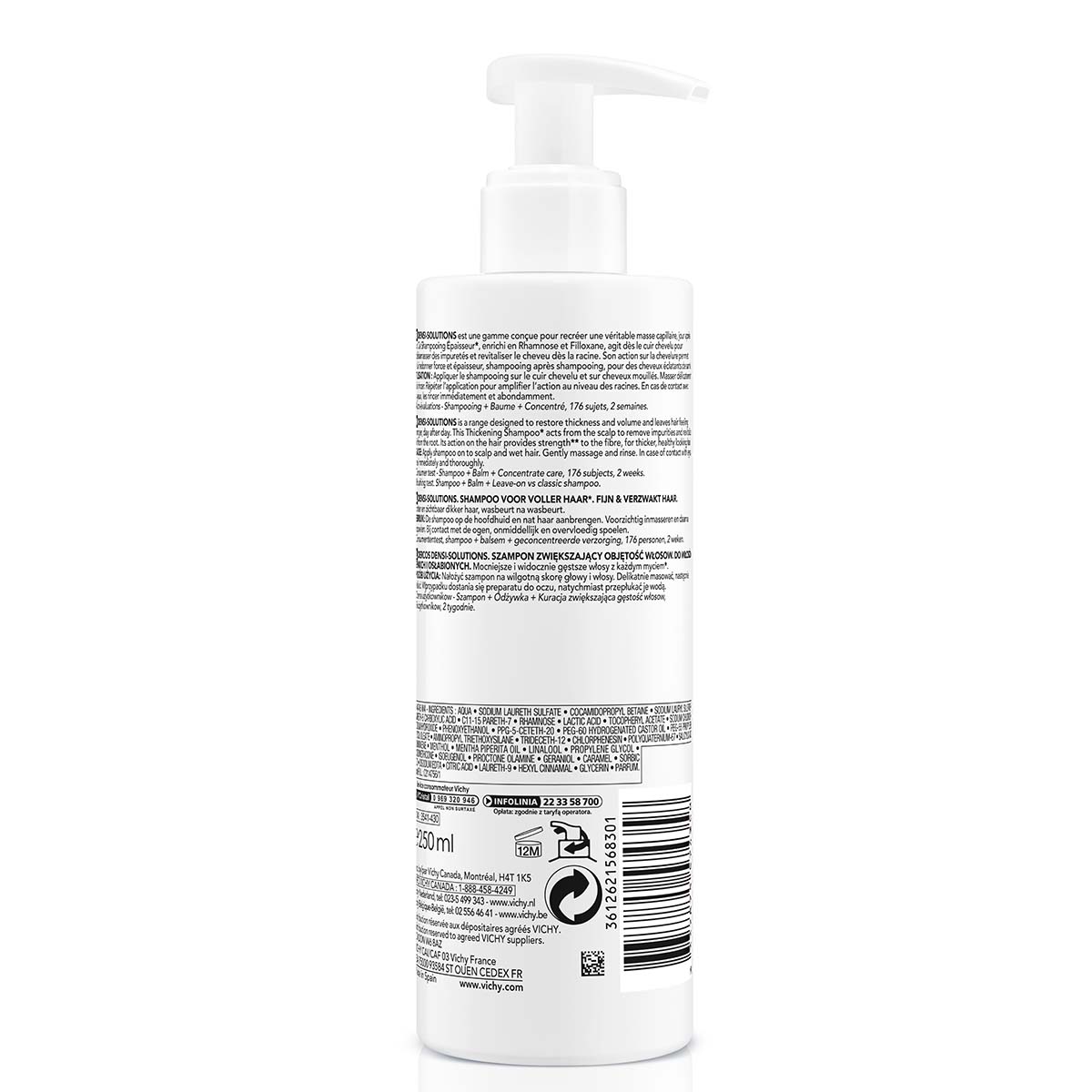 VICHY DERCOS DENSI-SOLUTIONS Šampon za tanku i slabu kosu, 250 ml