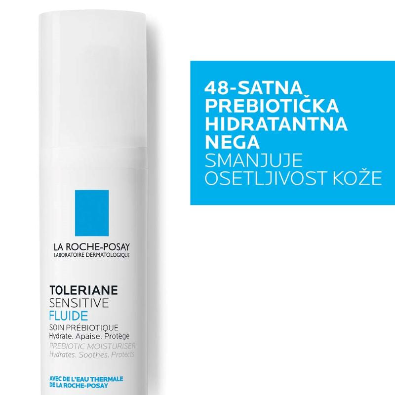 La Roche Posay TOLERIANE SENSITIVE FLUID Lagana hidratantna nega za ravnotežu mikrobioma osetljive kože, normalna do mešovita koža, 40 ml