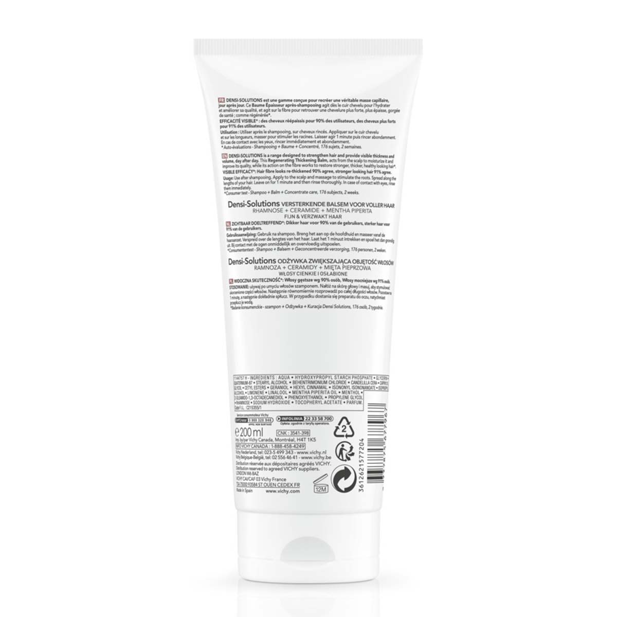 VICHY DERCOS DENSI-SOLUTIONS Regenerator za tanku i slabu kosu, 200 ml