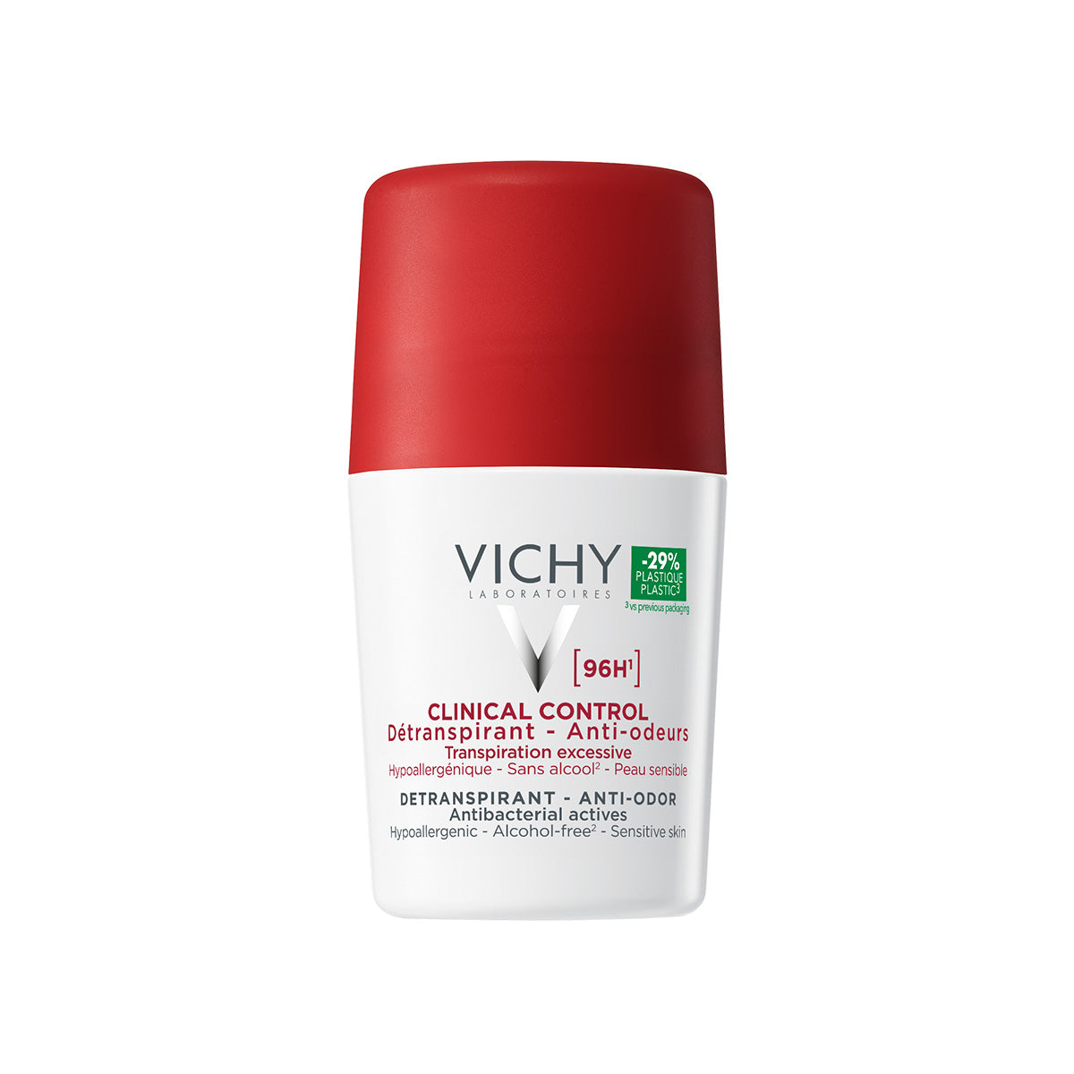 VICHY DÉODORANT CLINICAL CONTROL Roll-on dezodorans protiv neprijatnih mirisa do 96h, 50 ml
