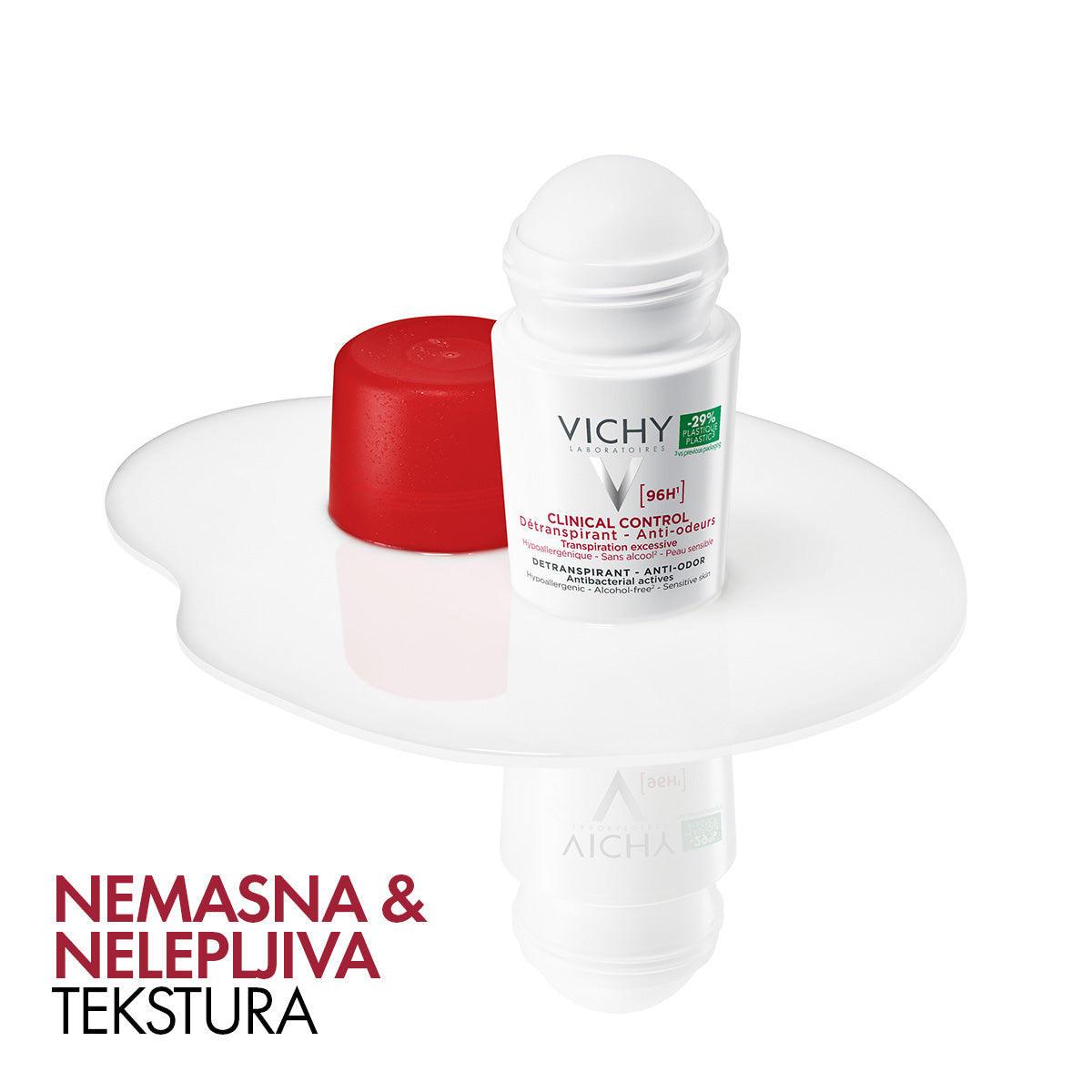 VICHY DÉODORANT CLINICAL CONTROL Roll-on dezodorans protiv neprijatnih mirisa do 96h, 50 ml