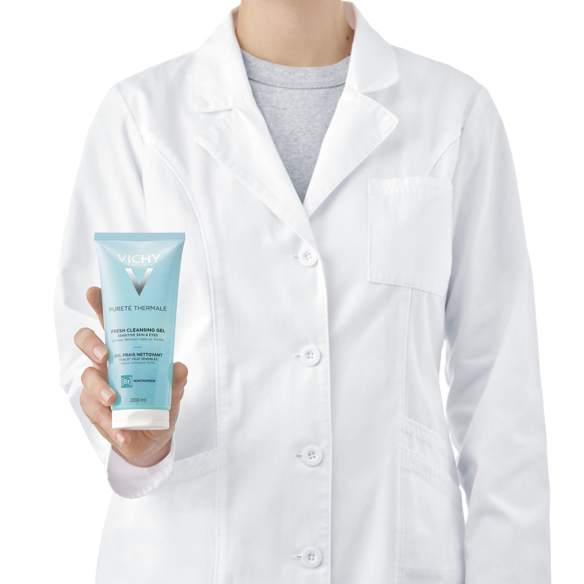 VICHY PURETÉ THERMALE Sveži gel za čišćenje osetljive kože lica, 200 ml