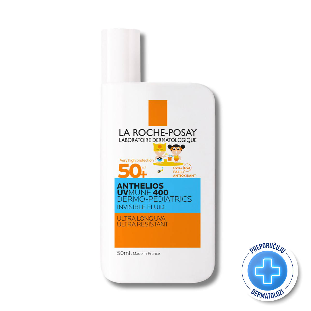 La Roche Posay ANTHELIOS UVMUNE 400 DERMO - PEDIATRICS Nevidljivi fluid za zaštitu od sunca za decu SPF 50+, 50 ml