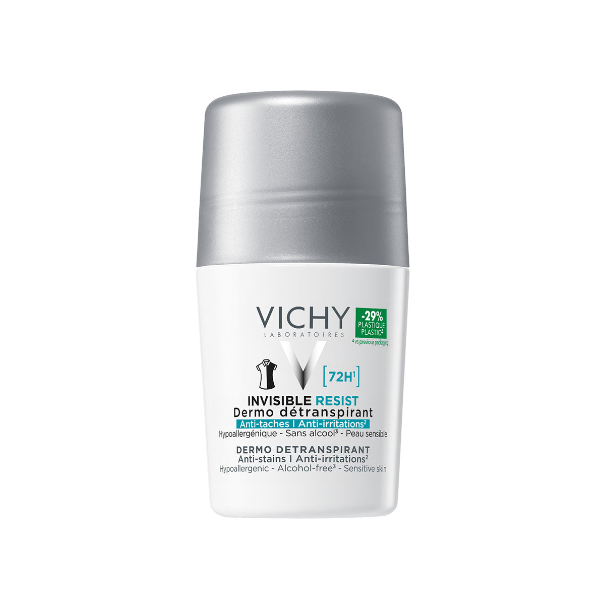 VICHY Invisible resist 72h* - Dermo Detranspirant - Protiv mrlja I nadraženosti*, 50 ml