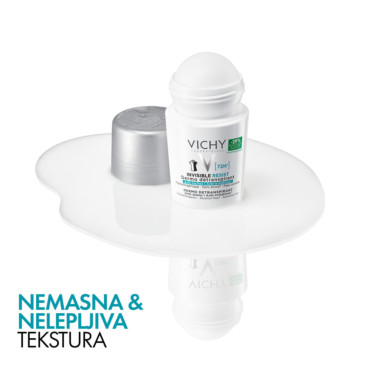 VICHY Invisible resist 72h* - Dermo Detranspirant - Protiv mrlja I nadraženosti*, 50 ml
