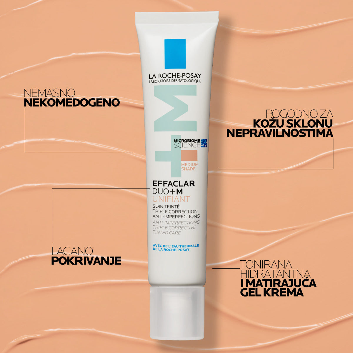 La Roche Posay EFFACLAR DUO+M Tonirana trostruko korektivna nega protiv nesavršenosti 40 ml - Medium