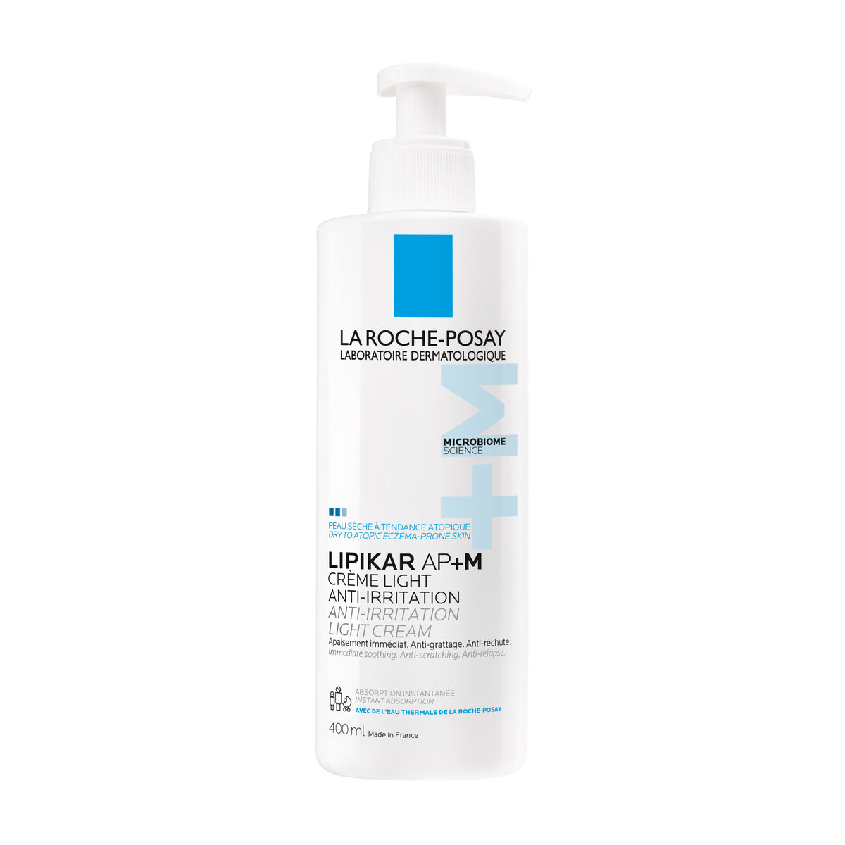 La Roche Posay LIPIKAR BAUME LIGHT AP+M Lagani balzam protiv iritacije i svraba koji vraća lipide i trenutno umiruje kožu, pogodno za decu i odrasle, 400 ml