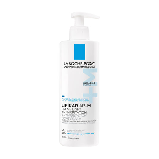 La Roche Posay LIPIKAR BAUME LIGHT AP+M Lagani balzam protiv iritacije i svraba koji vraća lipide i trenutno umiruje kožu, pogodno za decu i odrasle, 400 ml