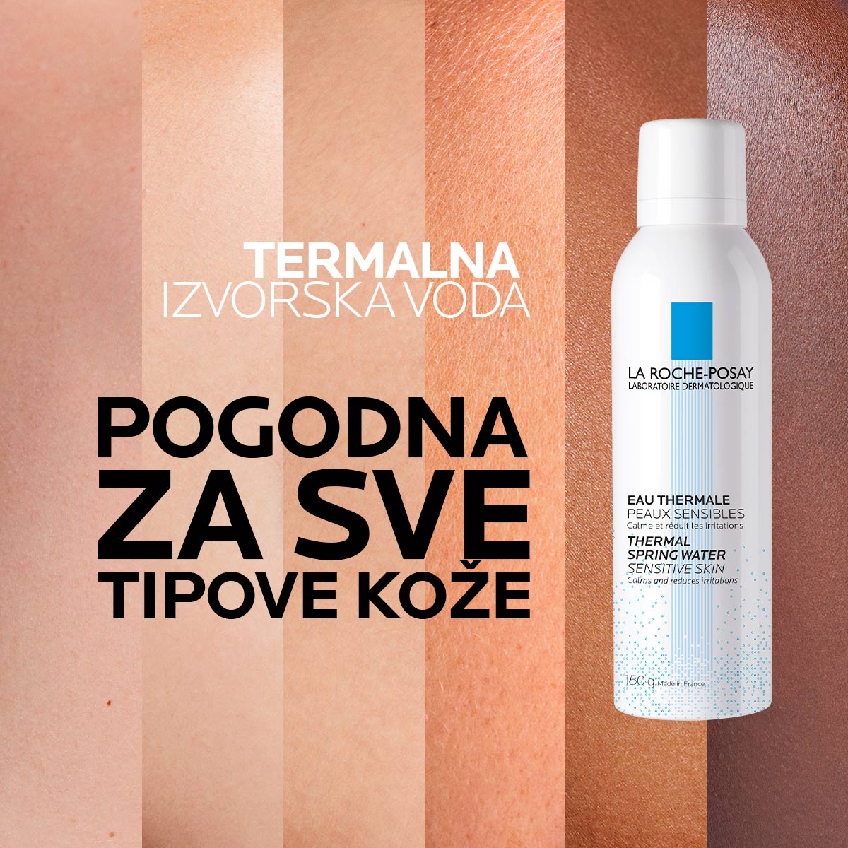 La Roche Posay EAU THERMALE Termalna voda za osetljivu kožu novorođenčadi, dece, odraslih i trudnica, 150 ml