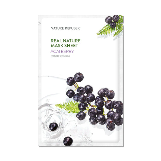 NATURE REPUBLIC REAL NATURE SHEET MASK ACAI BERRY 23ML